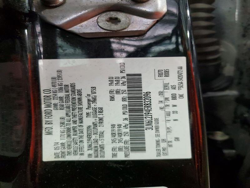 Продажа на аукционе авто 2014 Lincoln Mkz, vin: 3LN6L2J94ER832096, номер лота: 67176736