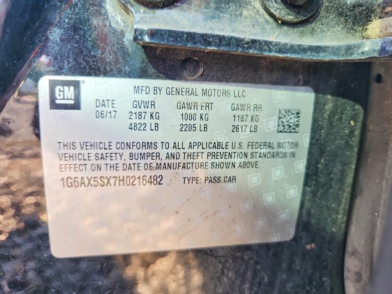 2017 Cadillac Cts მანქანა იყიდება აუქციონზე, vin: 1G6AX5SX7H0216482, აუქციონის ნომერი: 68143986