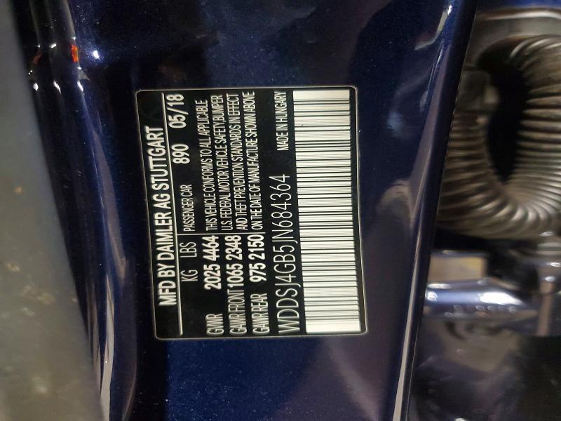 Продажа на аукционе авто 2018 Mercedes-benz Cla, vin: WDDSJ4GB5JN684364, номер лота: 69486796