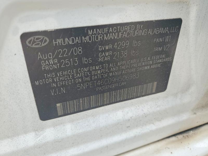 Продаж на аукціоні авто 2009 Hyundai Sonata, vin: 5NPET46C09H506983, номер лоту: 69325246