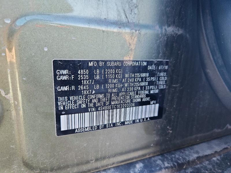 Продажа на аукционе авто 2019 Subaru Outback, vin: 4S4BSETC1K3203336, номер лота: 67349276