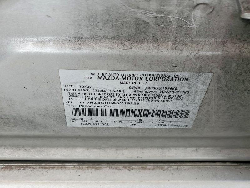 69142806 :رقم المزاد ، 1YVHZ8CH9A5M19228 vin ، 2010 Mazda 6 مزاد بيع