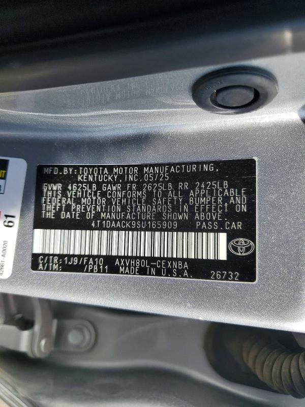 Продаж на аукціоні авто 2025 Toyota Camry, vin: 4T1DAACK9SU165909, номер лоту: 69938016