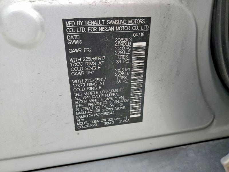 Продажа на аукционе авто 2018 Nissan Rogue, vin: KNMAT2MT5JP589342, номер лота: 68709266