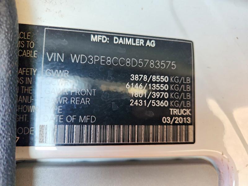 Aukcja sprzedaży 2013 Merc Sprinter Van, vin: WD3PE8CC8D5783575, numer aukcji: 67543046