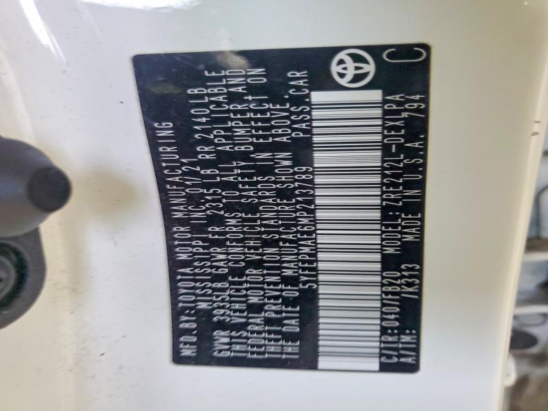68361426 :رقم المزاد ، 5YFEPMAE6MP213789 vin ، 2021 Toyota Corolla مزاد بيع