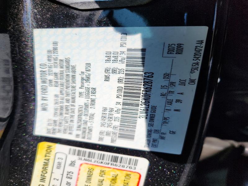 69920576 :رقم المزاد ، 3LN6L2GK0FR628763 vin ، 2015 Lincoln Mkz مزاد بيع
