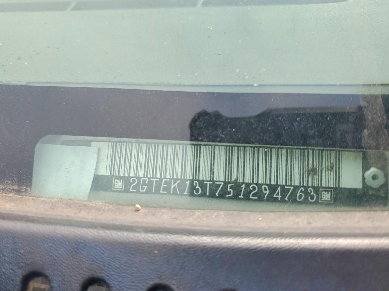 68805556 :رقم المزاد ، 2GTEK13T751294763 vin ، 2005 Gmc Sierra 1500 مزاد بيع