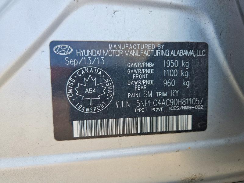 Продажа на аукционе авто 2013 Hyundai Sonata, vin: 5NPEC4AC9DH811057, номер лота: 69556246