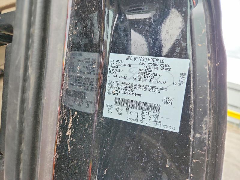 Auction sale of the 2004 Ford F150, vin: 1FTPX14574KD66909, lot number: 70288586