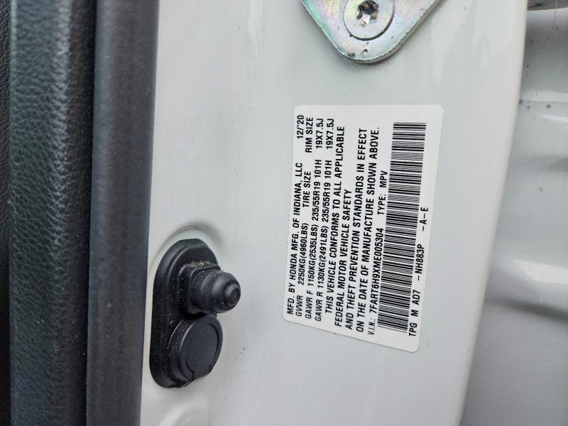 Aukcja sprzedaży 2021 Honda Cr-v, vin: 7FART6H9XME005304, numer aukcji: 68880706