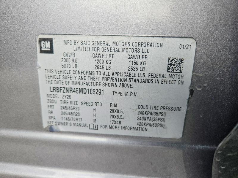 Продажа на аукционе авто 2021 Buick Envision, vin: LRBFZNR46MD106291, номер лота: 67951176