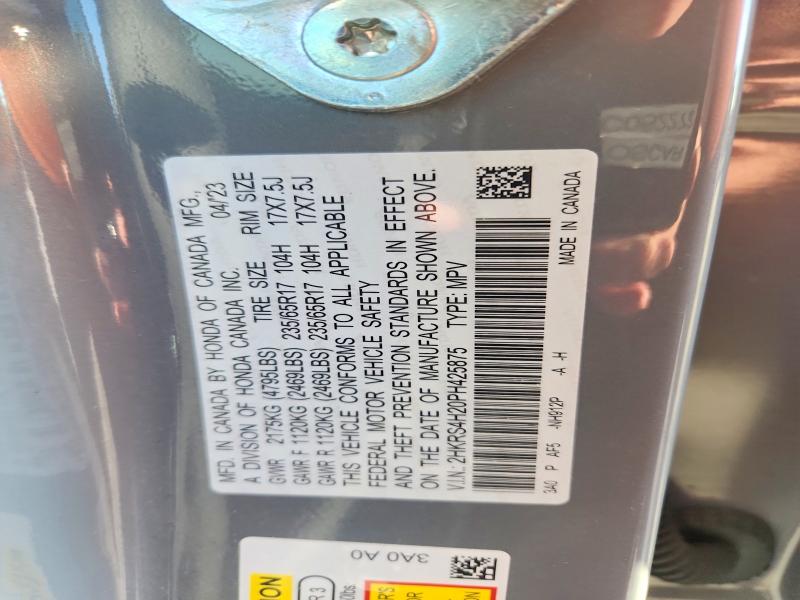 68346366 :رقم المزاد ، 2HKRS4H20PH425875 vin ، 2023 Honda Cr-v مزاد بيع