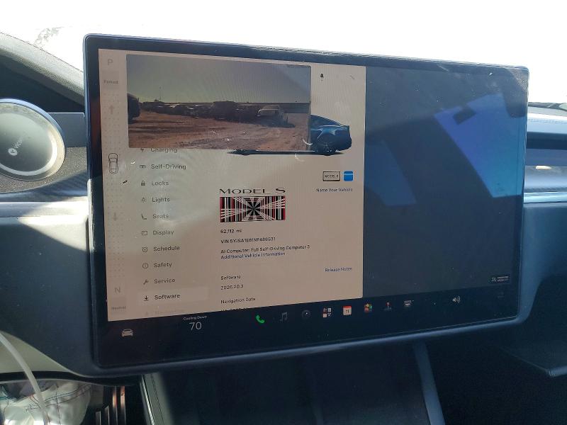61454866 :رقم المزاد ، 5YJSA1E61NF486531 vin ، 2022 Tesla Model S مزاد بيع