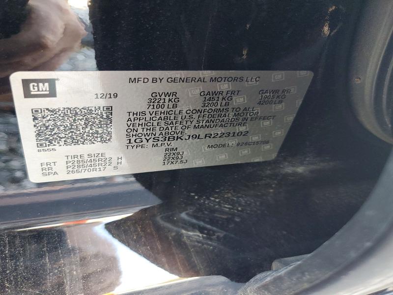 Aukcja sprzedaży 2020 Cadillac Escalade, vin: 1GYS3BKJ9LR223102, numer aukcji: 70046746