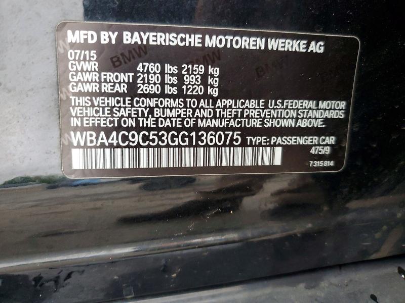 2016 Bmw 428 მანქანა იყიდება აუქციონზე, vin: WBA4C9C53GG136075, აუქციონის ნომერი: 66337126
