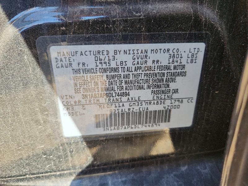 Продажа на аукционе авто 2013 Nissan Sentra, vin: 3N1AB7AP6DL744894, номер лота: 68410416