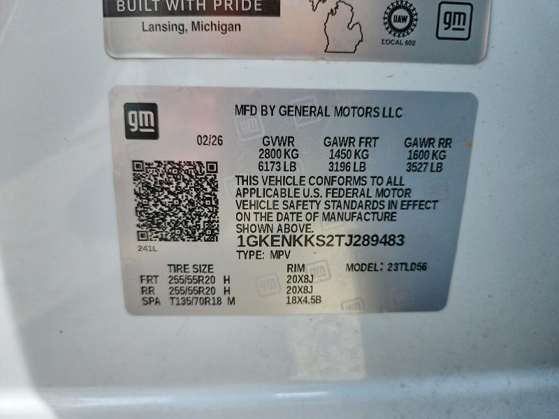 70926846 :رقم المزاد ، 1GKENKKS2TJ289483 vin ، 2026 Gmc Acadia مزاد بيع