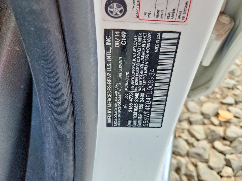 Aukcja sprzedaży 2015 Mercedes-benz C, vin: 55SWF4KB4FU008934, numer aukcji: 69806946