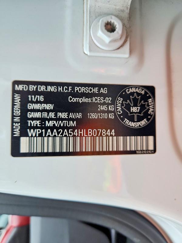 Продажа на аукционе авто 2017 Porsche Macan, vin: WP1AA2A54HLB07844, номер лота: 68751906