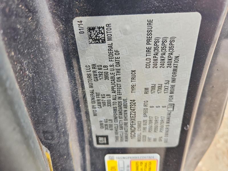 2014 Chevrolet Silverado მანქანა იყიდება აუქციონზე, vin: 1GCNCPEHXEZ247324, აუქციონის ნომერი: 66712116