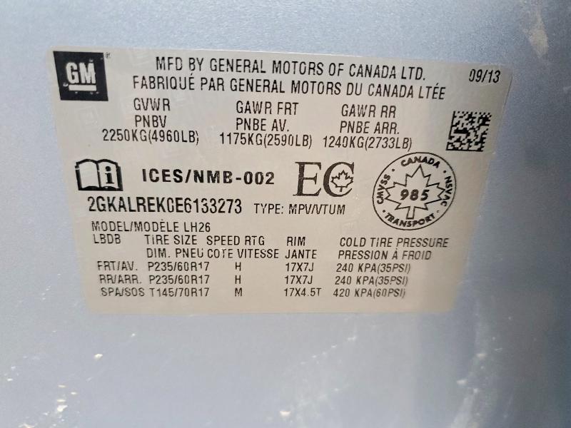 2014 Gmc Terrain მანქანა იყიდება აუქციონზე, vin: 2GKALREK0E6133273, აუქციონის ნომერი: 67661906
