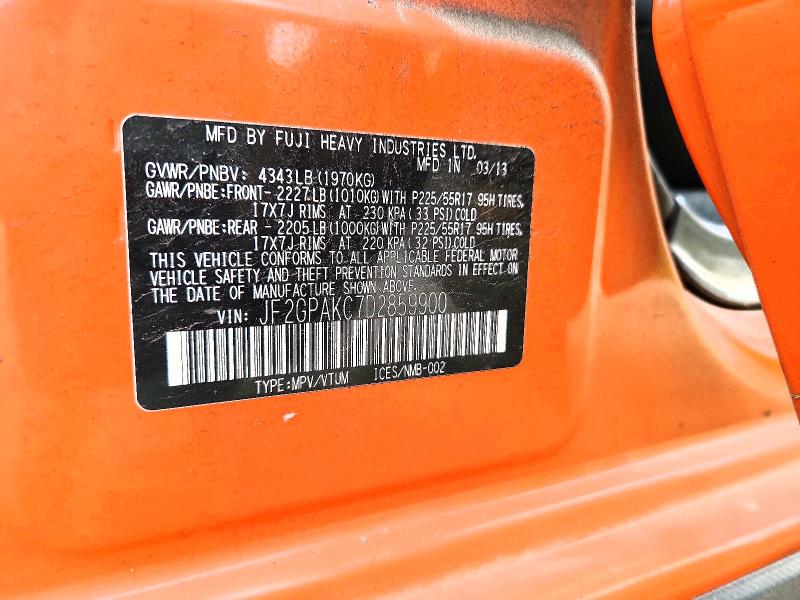 Aukcja sprzedaży 2013 Subaru Xv Crosstrek, vin: JF2GPAKC7D2859900, numer aukcji: 67829136