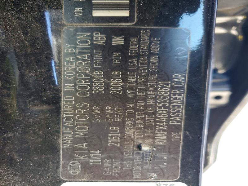 Aukcja sprzedaży 2015 Kia Forte, vin: KNAFX4A6XF5358621, numer aukcji: 67389226