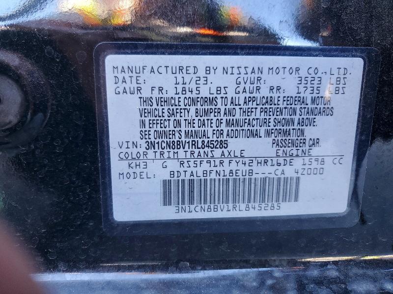 Продажа на аукционе авто 2024 Nissan Versa, vin: 3N1CN8BV1RL845285, номер лота: 67396666