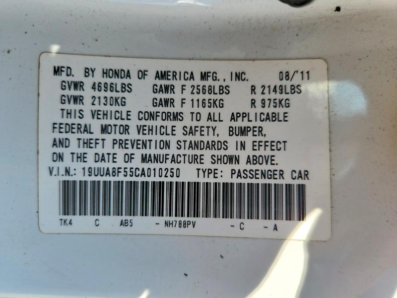 Продажа на аукционе авто 2012 Acura Tl, vin: 19UUA8F55CA010250, номер лота: 69172116