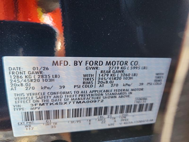Продажа на аукционе авто 2026 Ford Mustang Mach-e, vin: 3FMTK4SX7TMA00972, номер лота: 70465836