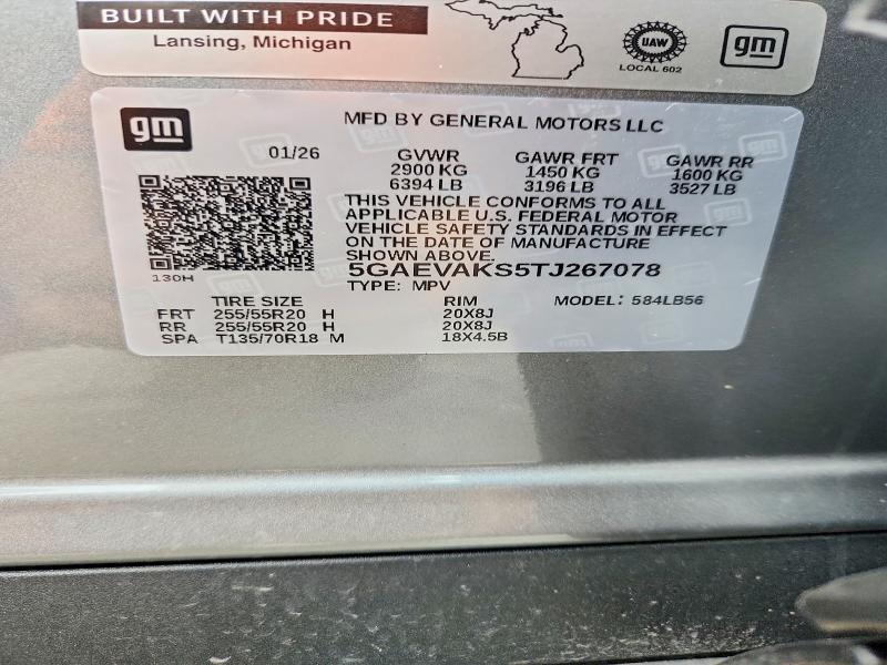 Продаж на аукціоні авто 2026 Buick Enclave, vin: 5GAEVAKS5TJ267078, номер лоту: 69440496