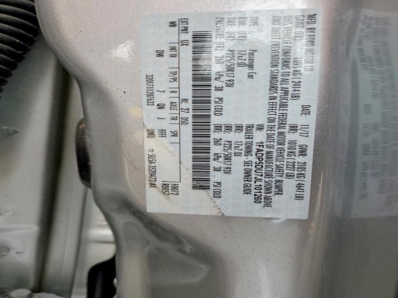 70100846 :رقم المزاد ، 1FADP5DU7JL101260 vin ، 2018 Ford C-max مزاد بيع