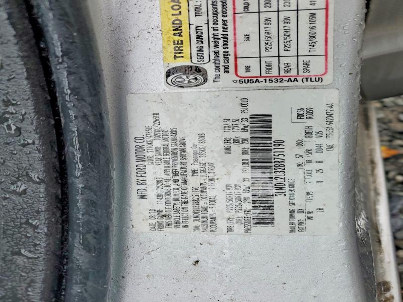Aukcja sprzedaży 2011 Lincoln Mkz, vin: 3LNDL2L32BR751190, numer aukcji: 67501356
