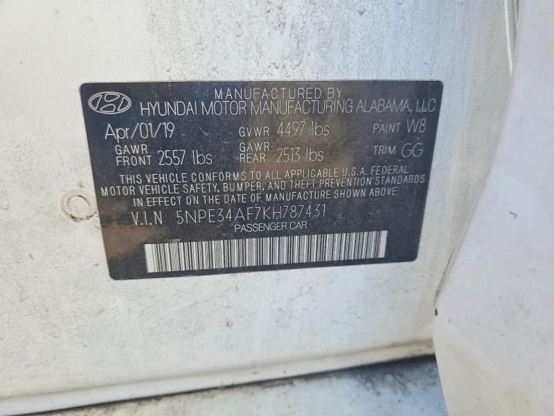 Aukcja sprzedaży 2019 Hyundai Sonata, vin: 5NPE34AF7KH787431, numer aukcji: 68435706