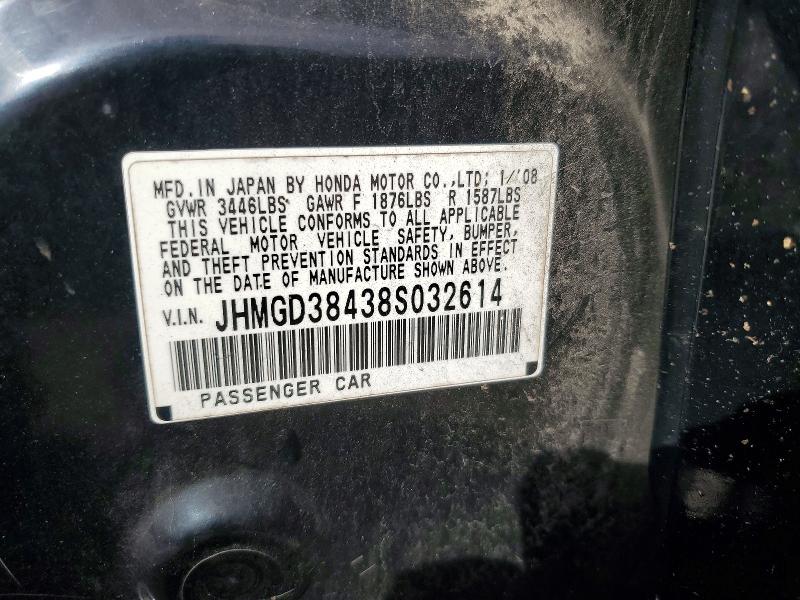 Продажа на аукционе авто 2008 Honda Fit, vin: JHMGD38438S032614, номер лота: 68577136