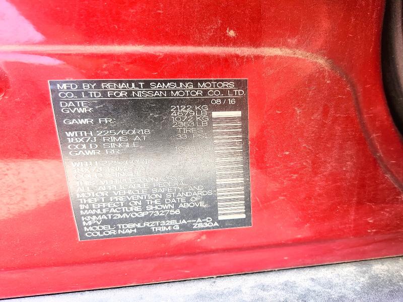Aukcja sprzedaży 2016 Nissan Rogue, vin: KNMAT2MV0GP732756, numer aukcji: 69307396