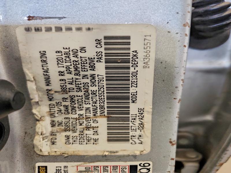70544696 :رقم المزاد ، 1NXBR32E55Z507917 vin ، 2005 Toyota Corolla مزاد بيع