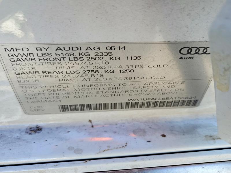 Продажа на аукционе авто 2014 Audi A4 Allroad, vin: WA1UFAFL6EA155624, номер лота: 66045946