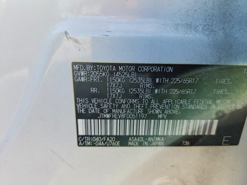 Продаж на аукціоні авто 2015 Toyota Rav4, vin: JTMWFREV8FD051197, номер лоту: 68366846