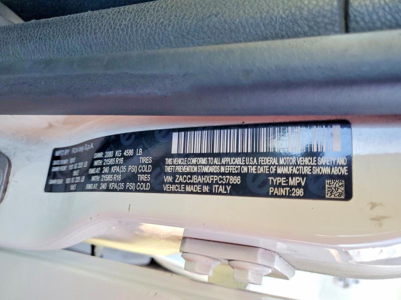 Aukcja sprzedaży 2015 Jeep Renegade, vin: ZACCJBAHXFPC37866, numer aukcji: 70950096