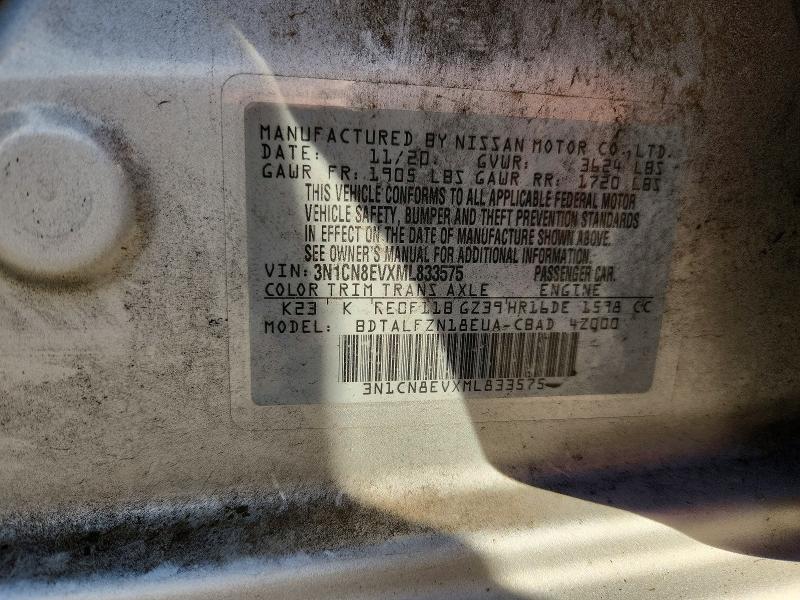 Aukcja sprzedaży 2021 Nissan Versa, vin: 3N1CN8EVXML833575, numer aukcji: 67535646