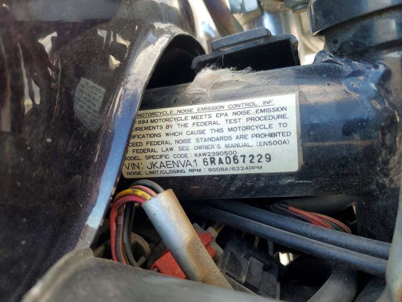 Aukcja sprzedaży 1994 Kawasaki Vn500, vin: JKAENVA16RA067229, numer aukcji: 67419096