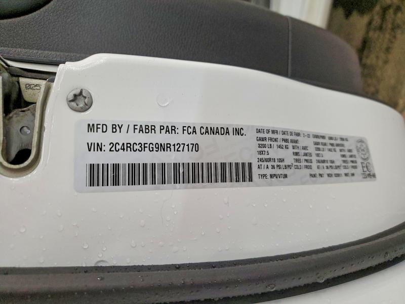 Продаж на аукціоні авто 2022 Chrysler Pacifica, vin: 2C4RC3FG9NR127170, номер лоту: 71207176