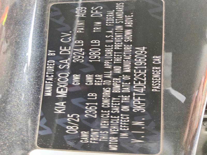Aukcja sprzedaży 2025 Kia K4, vin: 3KPFT4DE2SE196094, numer aukcji: 66862746