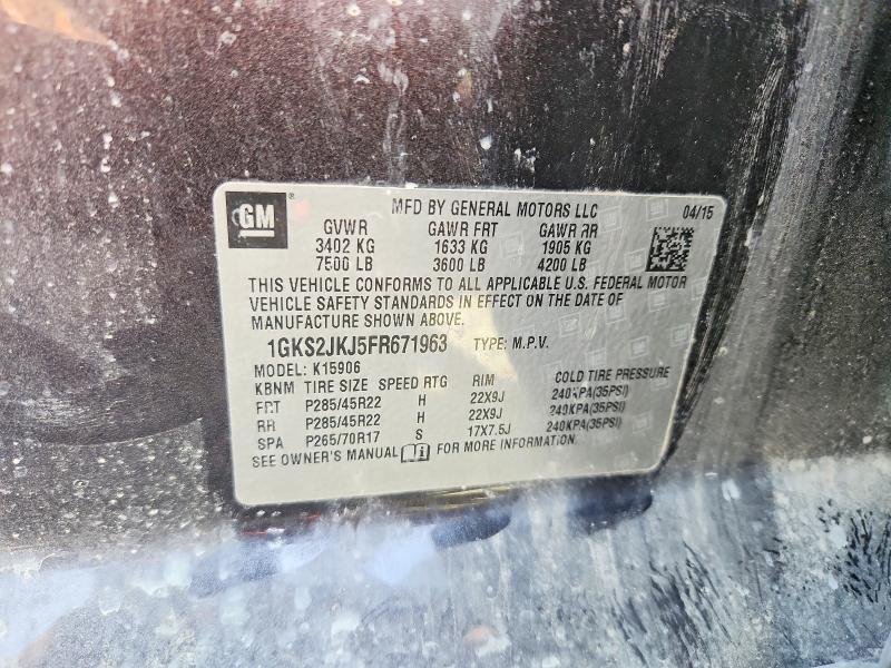 Aukcja sprzedaży 2015 Gmc Yukon Xl, vin: 1GKS2JKJ5FR671963, numer aukcji: 67666456