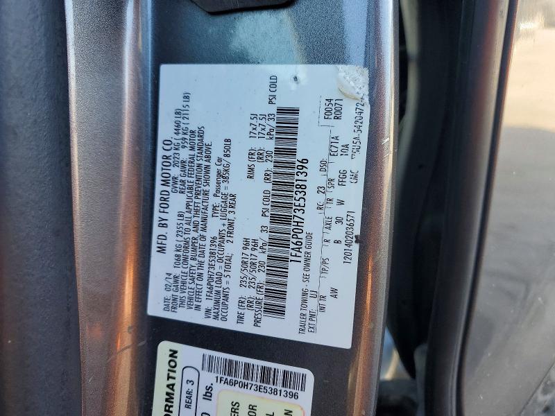Продажа на аукционе авто 2014 Ford Fusion, vin: 1FA6P0H73E5381396, номер лота: 67628706