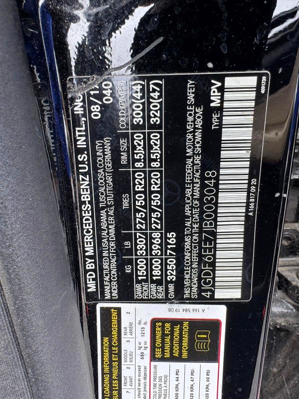 71443146 :رقم المزاد ، 4JGDF6EE7JB003048 vin ، 2018 Mercedes-benz Gls مزاد بيع