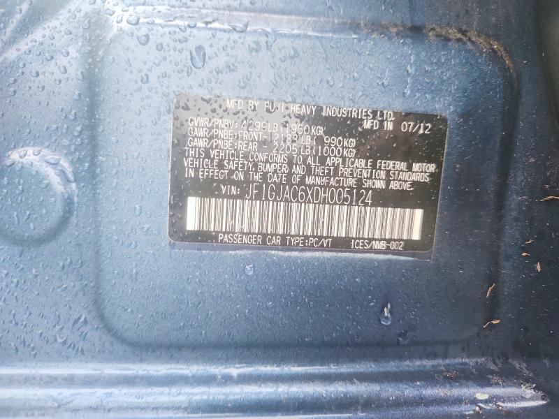 Aukcja sprzedaży 2013 Subaru Impreza, vin: JF1GJAC6XDH005124, numer aukcji: 67149876