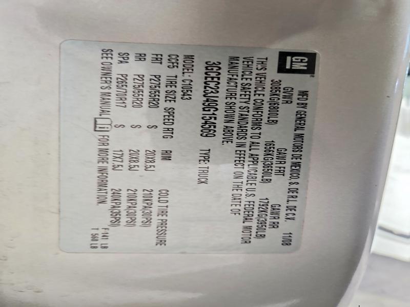 Aukcja sprzedaży 2009 Chevrolet Silverado, vin: 3GCEC23J49G154569, numer aukcji: 68026596